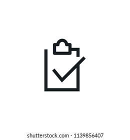 Check Clipboard Modern Simple Outline Vector Icon