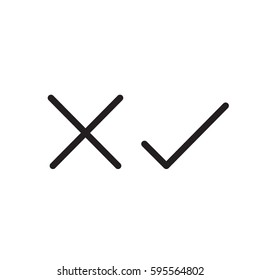 check and close icon Outline Horseshoe Icon for website design, logo
