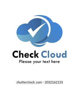 Check cloud logo template illustration