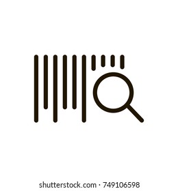 Check code line icon. High quality black outline logo for web site design and mobile apps. Vector illustration on a white background.
