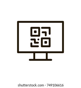 Check code line icon. High quality black outline logo for web site design and mobile apps. Vector illustration on a white background.