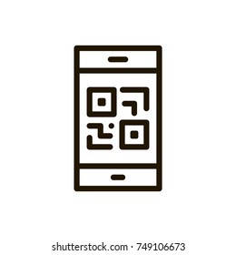 Check code line icon. High quality black outline logo for web site design and mobile apps. Vector illustration on a white background.