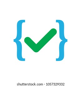 Check Code Logo Icon Design