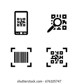 Check code. Simple Related Vector Icons Set for Video, Mobile Apps, Web Sites, Print Projects and Your Design. Black Flat Illustration on White Background.