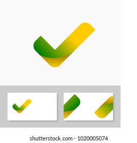 Check Coding IT Consultant Business Management Logo & Business Card Template Mockup