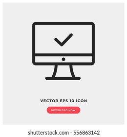 Check Computer Vector Icon
