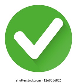 Check concept represented by abstract mark on bubble icon over flat and isolated design