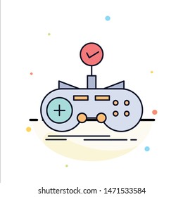 Check, controller, game, gamepad, gaming Flat Color Icon Vector