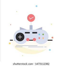 Check, controller, game, gamepad, gaming Flat Color Icon Vector
