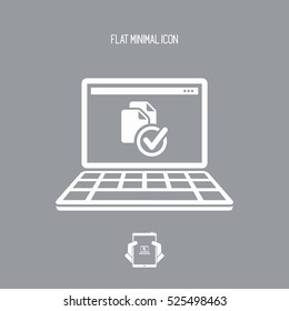 Check copy file - Flat minimal icon