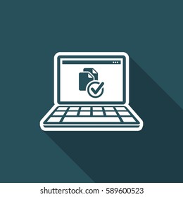 Check copy file - Flat minimal icon