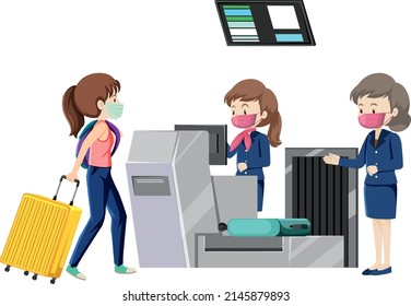Contador de facturación con la ilustración del pasajero