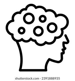 Check critical mind icon outline vector. Business think. Human mental