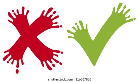 check and cross mark (validation icon)