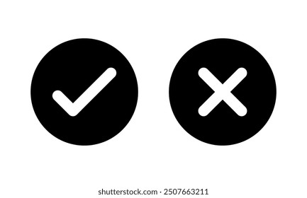 Kreuz- und Kontrollzeichen, runde dünne Linien, Vektorzeichen