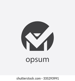 check cut identity template icon design element