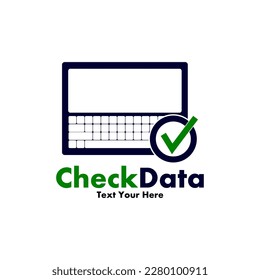 Check data design logo template illustration