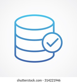 Check Database icon in line style