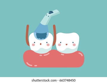 Check up decayed tooth ,teeth and tooth concept of dental 