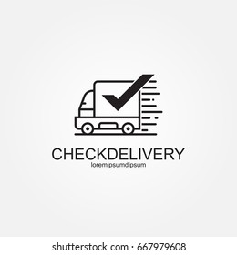 Check Delivery Logo Template . Fast Delivery Truck