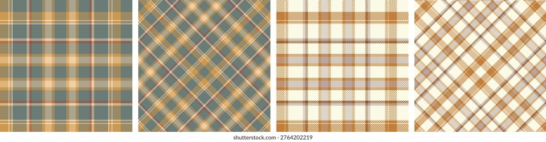 Check design seamless pattern set.tartan plaid for dress ,flannel skirt, tablecloth other modern and fashion summer textile print.