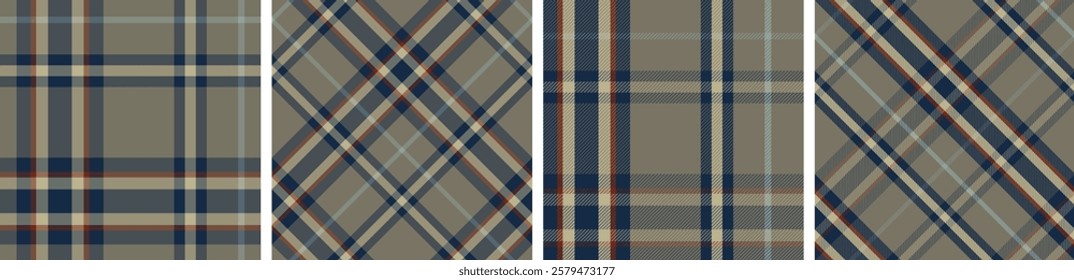 Check design set seamless pattern tartan plaid for dress gingham,flannel skirt, tablecloth other modern and fashion print.