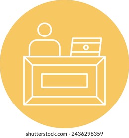 Check In Desk Icon Design For Personal And Commercial Use