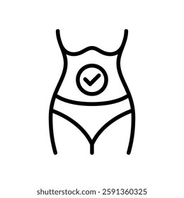 check digestion icon line vector design in trendy style