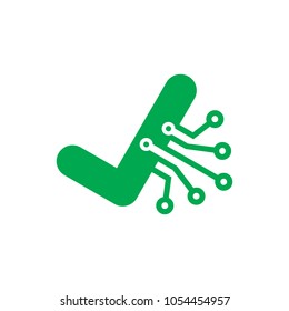 Check Digital Logo Icon Design