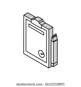 check document file isometric icon vector. check document file sign. isolated symbol illustration