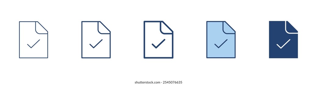 Comprobar icono de documento Conjunto de símbolos colección