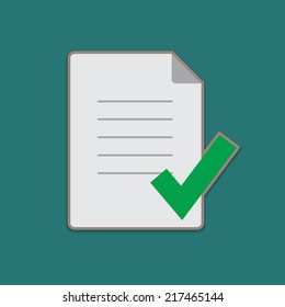 Check Document Vector Icon