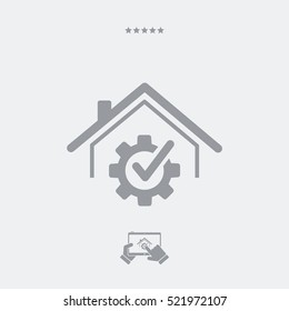 Check the domestic system - Vector web icon