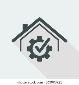 Check the domestic system - Vector web icon