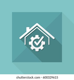 Check the domestic system - Vector web icon