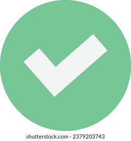 Check Done Approve Icon Vector Flat Illustration