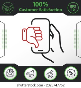 Check dont in phone vector icon graphic elements for your work - Modern design