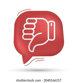 "Check dont , unlike" icon vector in speech bubble - Modern design