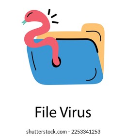 Comprobar el icono de doodle del virus de archivos 