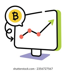 Check doodle icon of growth analysis 