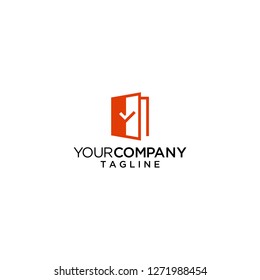 check door logo vector
