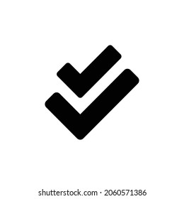 check double Icon. Flat style design isolated on white background. Vector illustration