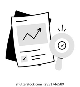 Comprobar el icono de estilo de dibujo del informe gráfico 