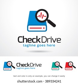Check Drive Logo Template Design Vector
