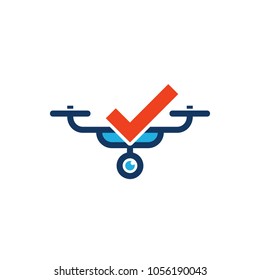 Check Drone Logo Icon Design