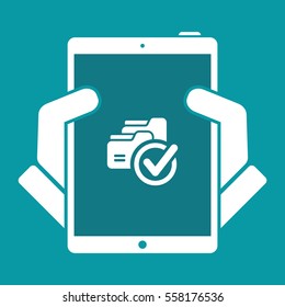 Check dublicate folder - Flat minimal icon