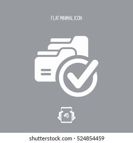 Check duplicate foleder - Flat minimal icon