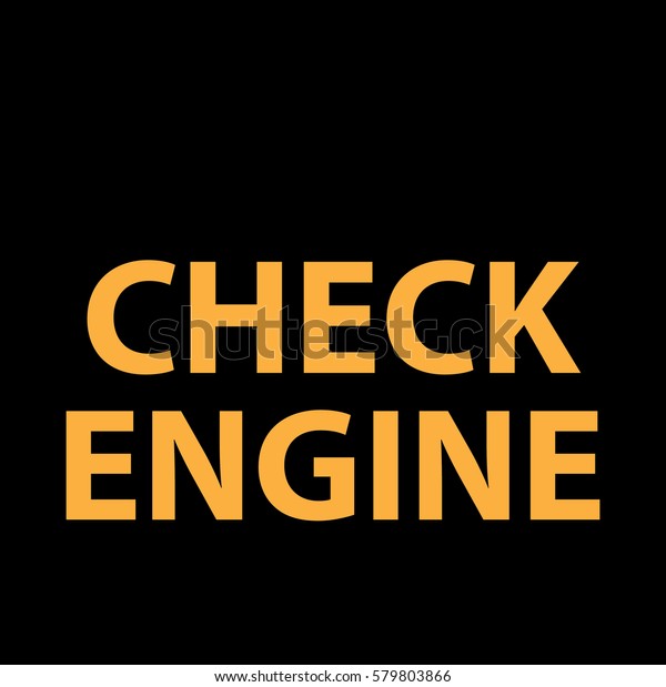 Check engine icon\
- vector illustration dashboard sign - orange - instrument cluster\
dtc code error - obd