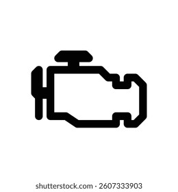 Check engine icon. Warning lamp symbol. Vector illustration.