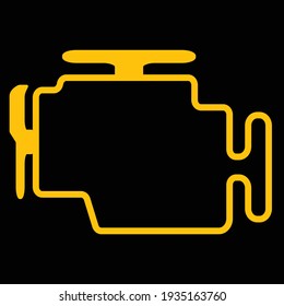 check engine indicator flat vector